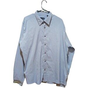 Tommy Hilfiger Tri Tech Men's 100% XXL  Cotton Dress Shirt  Blue/White